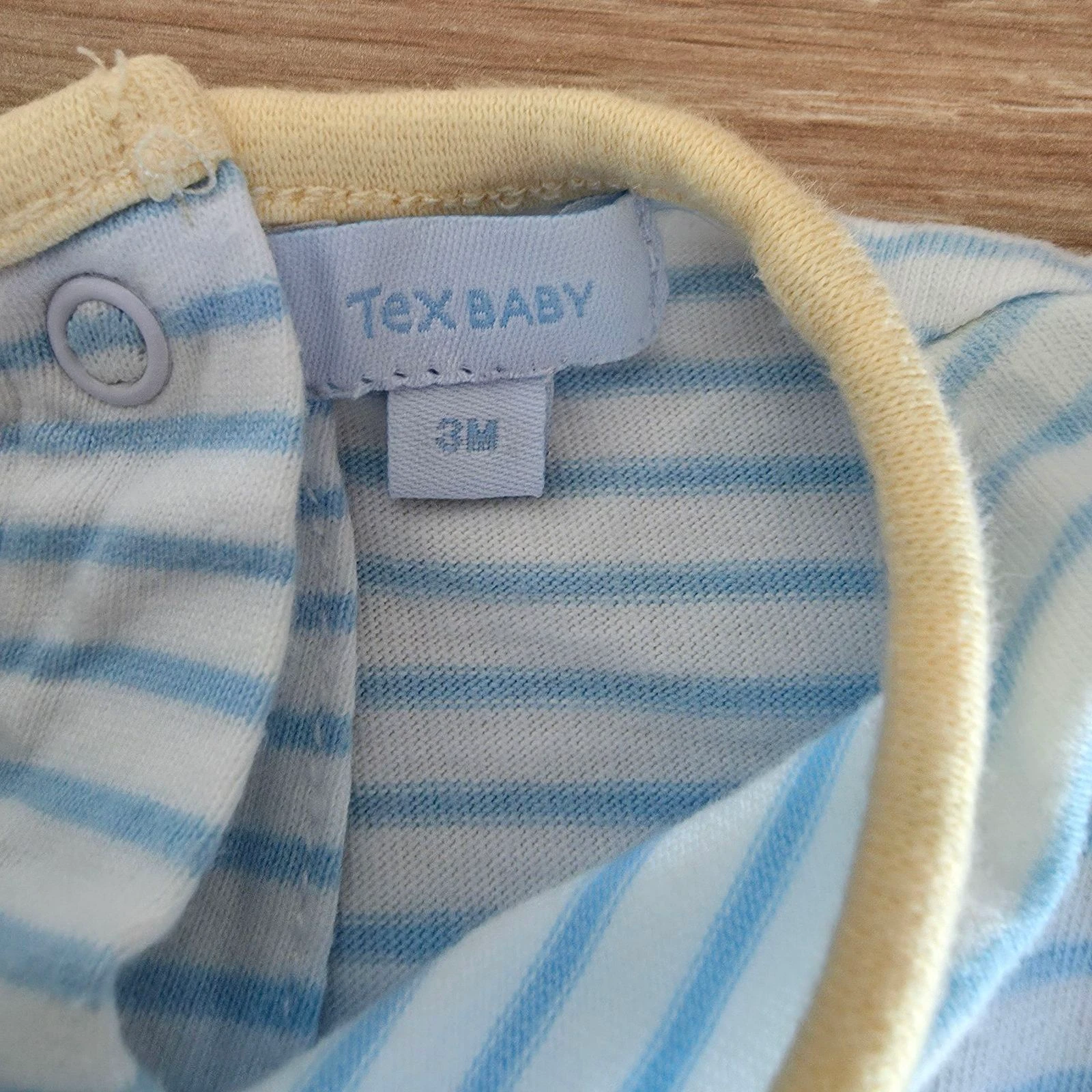 Combishort listrado azul e branco Tex Baby Tamanho 3 meses – photo 5